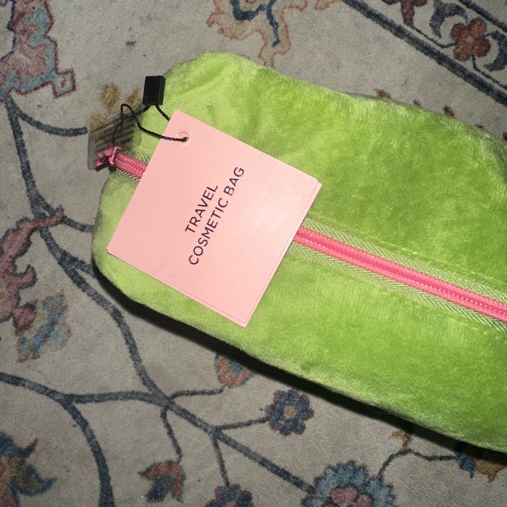 Juicy Couture Green and Pink Plush Pouch - Picture 3 of 4